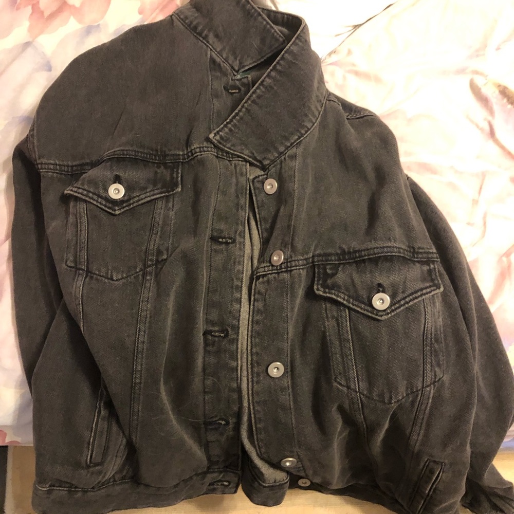 Black denim jacket plus size!